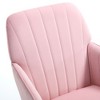 PAGED Adjustable Height Office Chair, Modern Swivel Velvet Vanity Chair with Wheels and Golden Base, Ergonomic Computer Chair for Office - 4 of 4