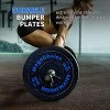 Weight Plates, Rubber-Coated Weight Plates, Strength Training, Bench Press, Squat, Weightlifting, Home Gym Weightlifting Training - 4 of 4