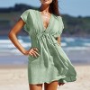 Women's Breezy Tie-Back Beach Cover Up Dress with Lace Trim - Cupshe - 4 of 4