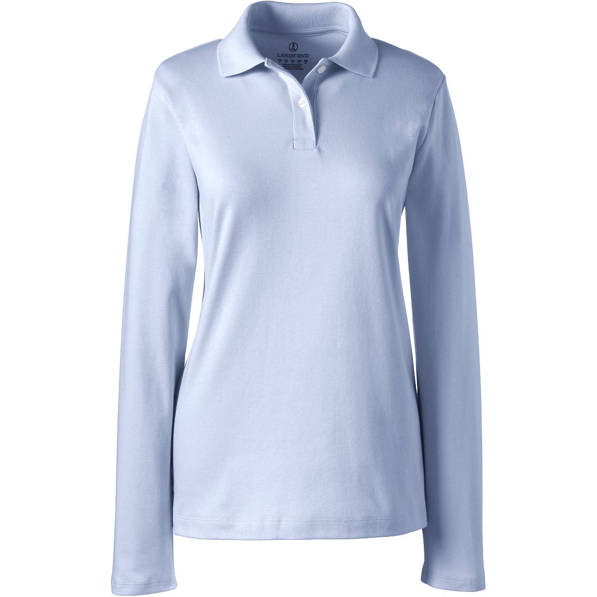Lands' End School Uniform Women's Long Sleeve Feminine Fit Interlock Polo Shirt - thumbnail 5