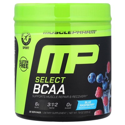 MusclePharm Select BCAA, Blue Raspberry, 7.9 oz (225 g)