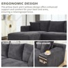 ChicFurnit L-Shaped Modular Sectional Sofa Couch Left Chaise Memory Foam Cloud Couch Oversized Couches for Living Room, Beige, 14.96"*15.75"*46.85" - 4 of 4