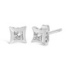 10K Yellow Gold 1/5 Cttw Invisible Set Princess-Cut Diamond Stud Earrings - 3 of 4