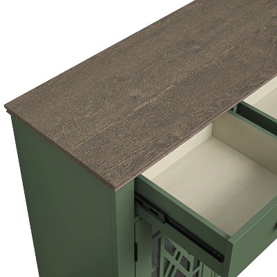 Festivo 55" Green Vintage Style Buffet Sideboard Cabinet with Drawers