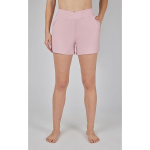 Yogalicious Womens Lux Marina Crossover 4" Side Pocket Short - 1 of 3