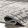 Nuloom Lea Textured Maze Tassel Indoor Area Rug, Gray, 4'x6' - 4 of 4