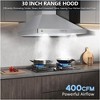 30 inch Kitchen Range Hood Wall Mount Vent Hood Ducted/Ductless 400 CFM 3 Speeds Mechanical Control - 3 of 4