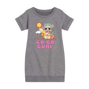 - LOL Surprise! - Go Go Gurl Graphic Short Sleeve Fleece Dress - 1 of 4