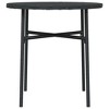 vidaXL Tea Table, Black, 17.7", Poly Rattan - 4 of 4