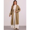 Allegra K Women's Open Front Long Sleeve Belted Long Knit Cardigan Sweater - 2 of 4