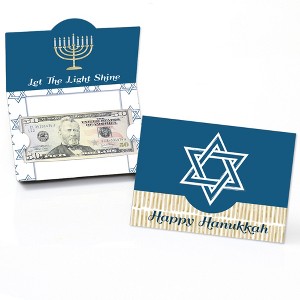 Big Dot of Happiness Happy Hanukkah - Chanukah Money and Gift Card Holders - Set of 8 - 1 of 4