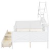 GDFStudio Lincoln Wood Full Size Platform Beds with LED, Storage Shelves, Drawers and Guardrail - 4 of 4