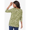 Jessica London Women's Plus Size Stretch Cotton Boatneck Tunic - 3 of 4