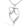 Haus of Brilliance Silver Diamond Accent Infinity Heart Love Pendant Necklace - 3 of 4