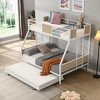 Grungis Twin Over FULL Loft Bed with Trundle and 2-Side Ladder,Bunk Bed with Full-Length Guardrail,Modern Loft and Bunk Bed for Bedroom - 2 of 4