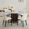 Upholstered Dining Chairs Set of 2, Modern Kitchen Chairs with Thick Cushions, Dining Room Chair with Wood Legs for Dining Room Kitchen Restaurant - 4 of 4
