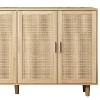 Gulches 62.2" Natural Rattan Storage Cabinet - 4-Door Decorative Cabinet with Adjustable Shelf, Solid Wood Legs, Easy Assembly for Bedroom/Office - 3 of 4