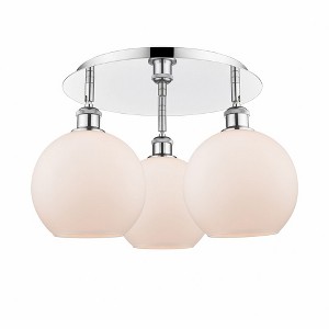 Athens - 3 Light Flush Mount In Industrial Style-10.5 Inches Tall and 19.75 Inches Wide - 1 of 1