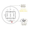 LumiPur XL 6"x6" Premium Design Series Glass Natural Glow 3-Wick Flameless LED Candle Silver - 4 of 4