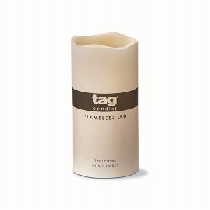 tagltd 3X6 Light-Up Led Pillar Candle With 5 Hour Timer Flameless Dripless Reusable For Home Decor Wedding Parties - 1 of 4