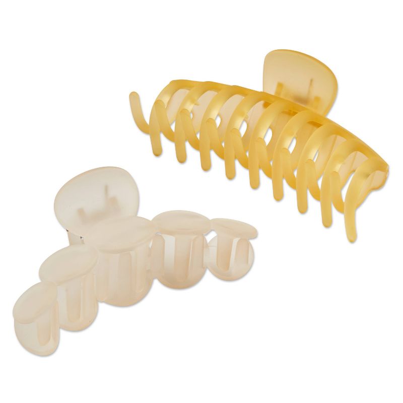 sc&#252;nci be-&#252;-tiful Frosted Claw Clips - Yellow - 2pcs, 5 of 8