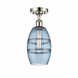 Vaz - 1 Light Semi-Flush Mount In Industrial Style-9.38 Inches Tall and 5.88 Inches Wide - 1 of 1