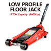 Floor jack,4-ton floor jack,steel,floor jack with double piston quick lift pump,capacity of 4 tons,red,for most cars,trucks,and SUVs - 3 of 4