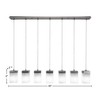 Toltec Lighting Nouvelle 7 - Light Chandelier in  Graphite with 4" Square White Muslin Shade - 2 of 2