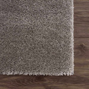 Hauteloom Heavenly Solid Gray Plush Area Rug - 1 of 4