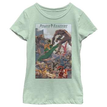 Girl's Power Rangers Battle Time Poster T-Shirt