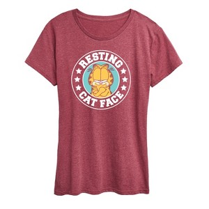 Women's - Garfield - Resting Cat Face Short Sleeve Graphic T-Shirt - 1 of 4