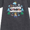 - Paw Patrol - This Is My Camping Sweatshirt Graphic Short Sleeve Fleece Dress - 2 of 4