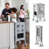 Guidecraft Classic Kitchen Helper Kids' Step Stool: Folding, Adjustable Kids Non-Slip Learning Toddler Tower with Safe Keepers - 2 of 4