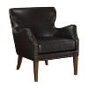 Okak Fine Accent Chair with Comfy Back Upholstery Cushion Faux Leather Slope Armchair for Living Room Waiting Room Reading Spaces - 3 of 4