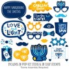 Big Dot of Happiness Hanukkah Menorah - Chanukah Holiday Party Photo Booth Props Kit - 20 Count - 2 of 4