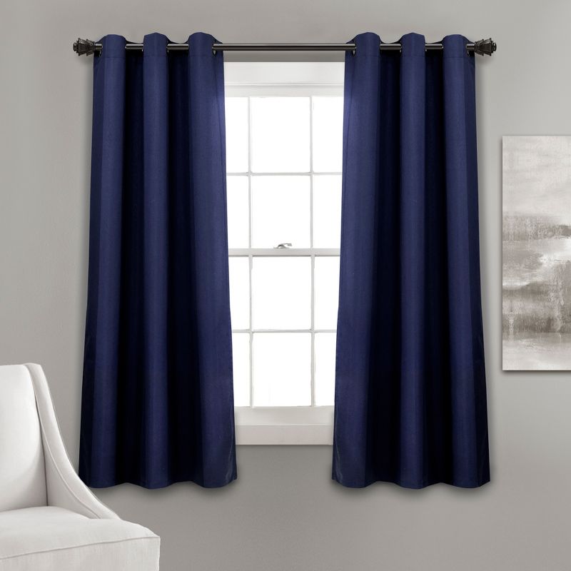 Set of 2 Absolute Blackout Window Curtain Panels - Lush Décor, 1 of 12