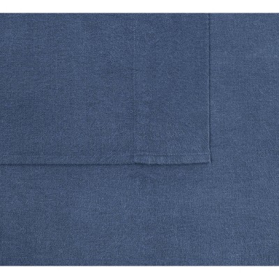 King Solid Blue Flannel Cotton Sheet Set