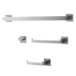 WOWOW 4-Piece Stainless Steel Bathroom Hardware Set - 1 of 4