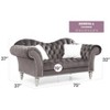 TiramisuBest Dark Gray Traditional Loveseat, Classic Upholstered Sofa for Living Room or Sitting Area - 3 of 4
