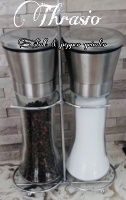 Willow & Everett Salt and Pepper Grinder Set - Stainless Steel Refillable  Salt & Peppercorn Shakers