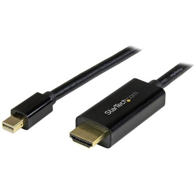 StarTech.com 6ft Mini DisplayPort to HDMI Cable - 4K 30hz Monitor Adapter Cable - mDP PC or Macbook to HDMI Display (MDP2HDMM2MB)