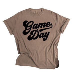 Simply Sage Market Women's Game Day Retro Puff Print Short Sleeve Garment Dyed Tee - 1 of 4