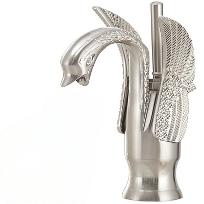 BWE Swan Single Hole Single-Handle Bathroom Vessel Sink Faucet With Pop Up Drain & Overflow Cover