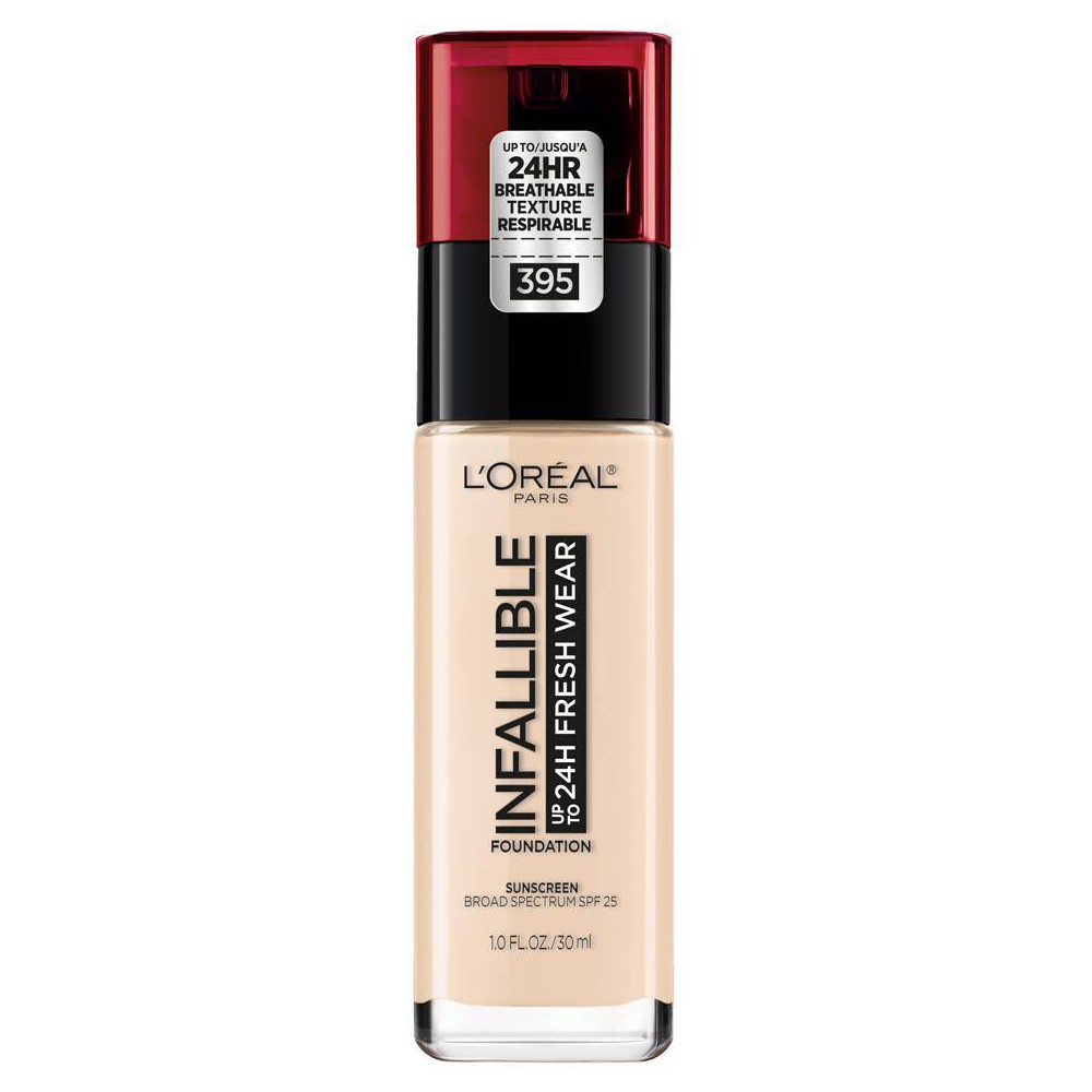 Photos - Other Cosmetics LOreal L'Oreal Paris Infallible 24HR Fresh Wear Foundation with SPF 25 - 395 Rose 