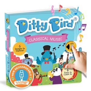 Ditty Bird Classical Music Interactive Sound Book for Toddlers 1- 3 Music for Baby Musical Books Mozart, Beethoven - (Board Book) - 1 of 1
