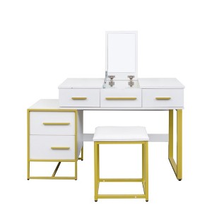 Bella Depot Makeup Vanity Set with Mirror and Dresser Table - 1 of 4