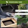 MOEPISY Potting Bench Table, Garden Work Bench, Workstation with Metal Sieve Screen, Natural - 4 of 4