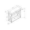 FONTOI Side Table with Wide Table Top&Open Storage Shelves, Console Table for Entryway, Hallway, Living Room, Grey, 9"*30.5"*47.25" - 3 of 4