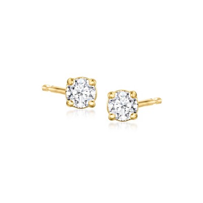 Ross-Simons 0.15 ct. t.w. Lab-Grown Diamond Stud Earrings in 18kt Gold Over Sterling
