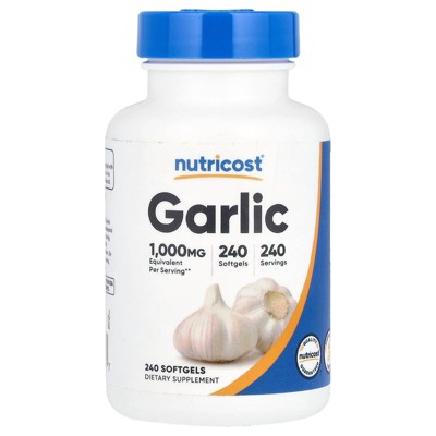 Nutricost Garlic , 1,000 mg , 240 Softgels